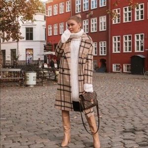 Zara knee high tan boots leather